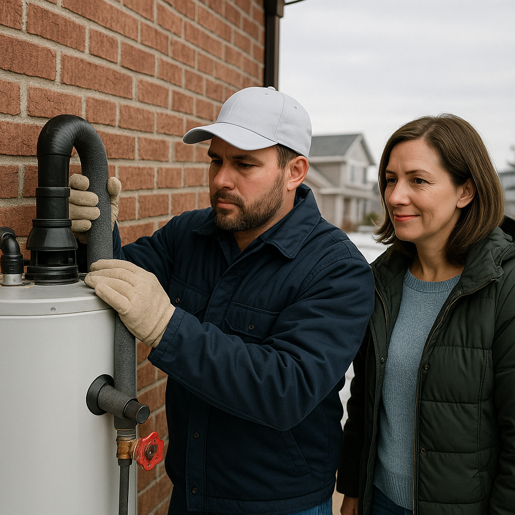 Techville tehnician winterizing Appliances in Calgary